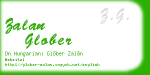 zalan glober business card